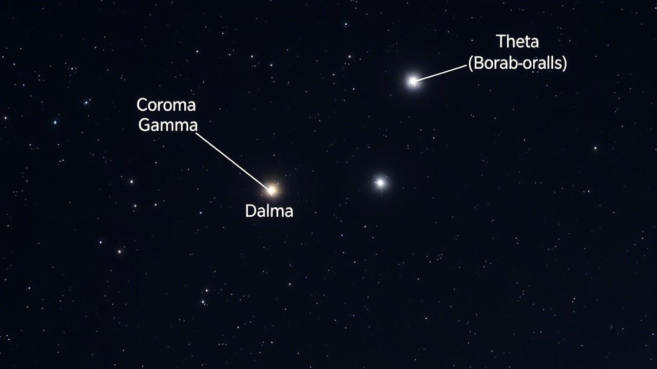 Gamma, Delta y Theta Coronae Borealis
